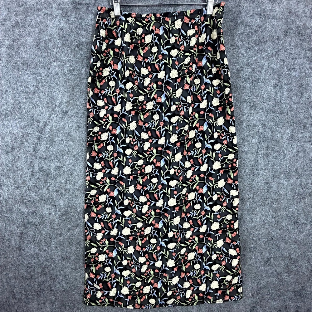 Womens Maxi Skirt Dark Romantic Floral Print Bohemian Indie Sleaze Cottagecore